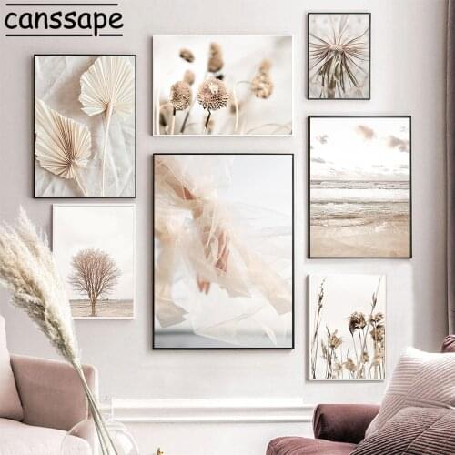 Beach Landscape Canvas Art Painting Dandelion Posters Plant Wall Art Prints Nordic Wall Pictures For Living Room Decoration