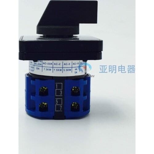 Supplies LW26-20/2 Universal Change-over Switch Rotating 0-4 Archives 2 Section Control Line Blue Series
