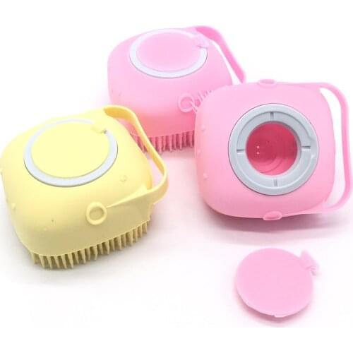 Bath Brush Silicone Scrubber Dispenser Multifunction Bathroom For Baby Shower Brush Pet Body Fast Cleaning Massage Spa Brushes
