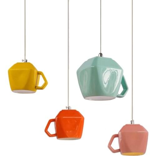 Modern Nodic Macaron Cup Pendant Light Dining Room Hanging Lamp Kitchen Light Fixtures Indoor Lighting Home Decor Loft Luminaire