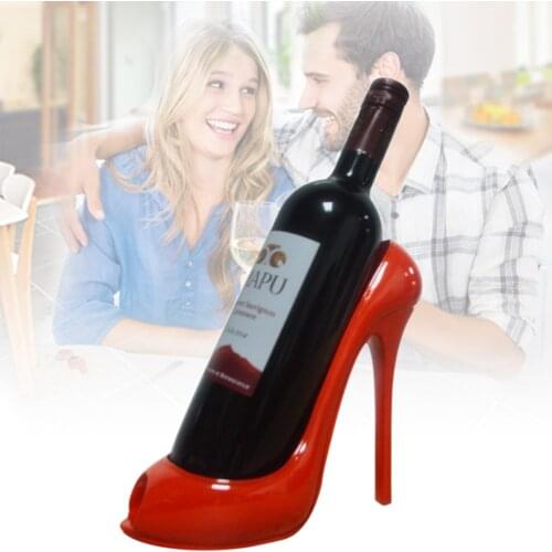 High Heel Wine Rack Bottle Holder Shoe Home Table Kitchen Decor Gifts He
