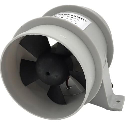 High Air Flow Quiet Blower Water Resistant (White, 4-Inch Dia, 12 Volt)