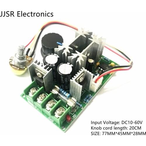 PWM DC Motor Speed Controller Switch DC 20A Current Voltage Regulator 10-60V PWM High Power Drive Module 60A 12V 24V 36V 48V