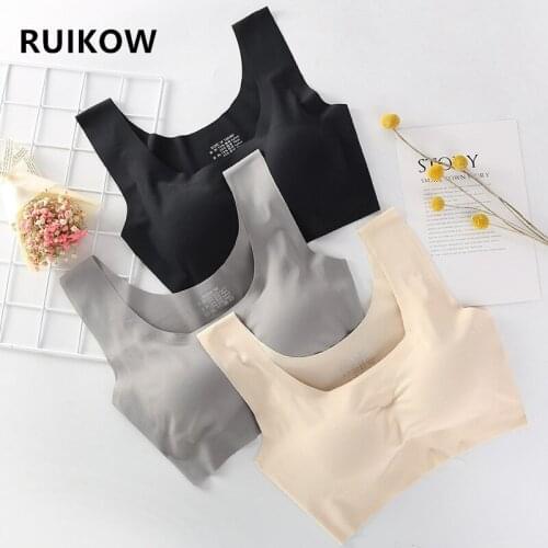 3 Colors Super Soft Nylon Hollow Out Women Sport Thin Bras Wire Free U Shape Seamless Tops Underwear Gather Chest Fitness Bras