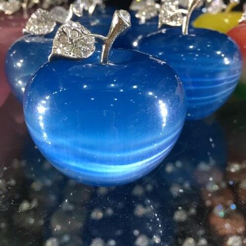 1pcs Natural Crystal Apple Figurine Decoration Christmas gift