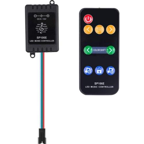 10pcs DC5V-12V SP106E RF 9keys LED Music Controller WS2811 /WS2812B /6812/1903 Magic LED tape digital colorful music controller