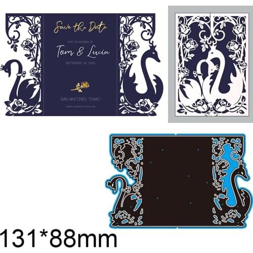 131*88mm Square Laciness New Cutting Dies Scrapbook Decoration Embossing Paper Craft Album Card Punch Knife Mold