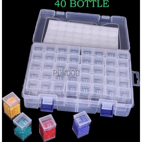 40/80/120//160 Grids DIY Diamond Painting Drill Box Jewelry Box Rhinestone Embroidery Crystal Bead Storage Case Container
