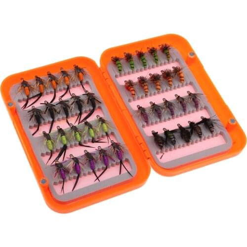40pcs Bead Head Nymph Flies Trout Fly Fishing Flies Bionic Insect Fish Bait
