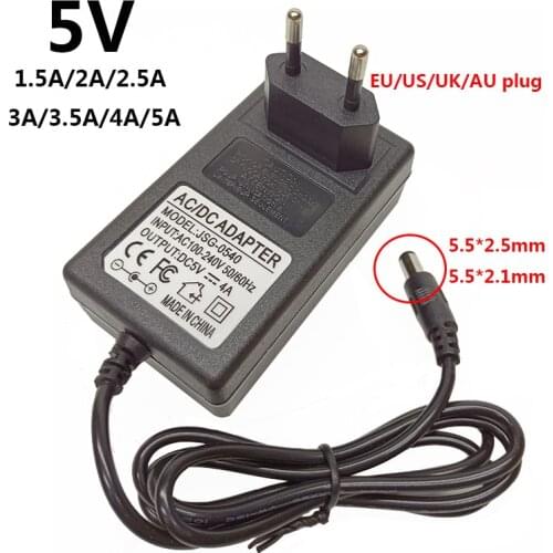 5V ac/dc adaptor AC DC 5V 5volt 1.25A 1.5A 1500mA 2A 2.5A 2500mA 3A 3.5A 3500mA 4A power adapter Converter switch power supply