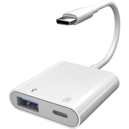 Type-C To USB OTG Adapter With Fast Charging Port USB 3.0 OTG Adapter For U-Disk Mouse Keyboard Converter Adapter 2 In 1 Spliter