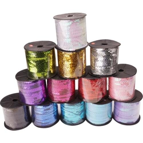 6MM Clothing Decoration Accessories AB Color Cream Magic Color Connection Sequin Strip Flat Beads DIY Handmade Materials