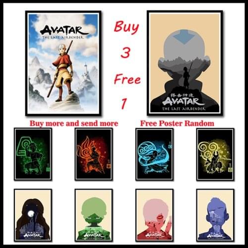 Avatar The Last Airbender Coated Paper posters Wall Art Pictures Home Decor Living Room HD Printed Frameless