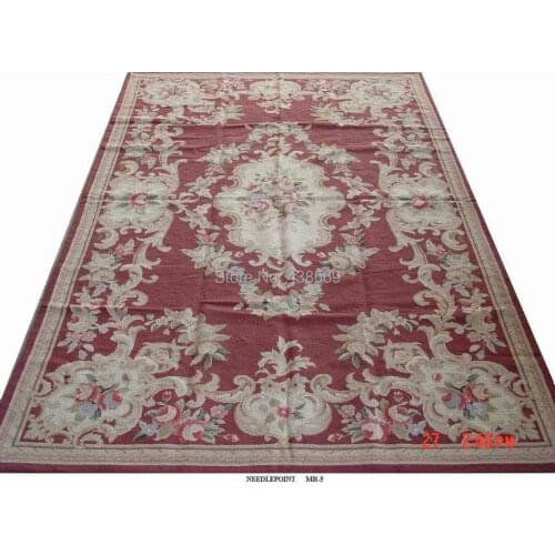 Free shipping 10K 4'X6' needlepoint rugs,100% New Zealand wool rugs floral design