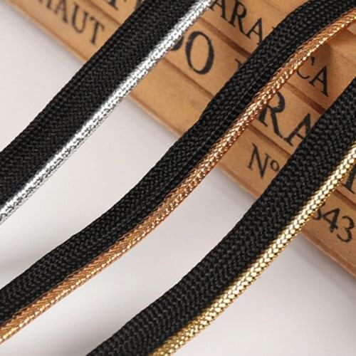 5Yards Glittery Shiny Ombre Braided Gold Silver Wire Piping Lip Cord Trim|Pillow Cushion Trim|Upholstery Edging Ribbons Sewing