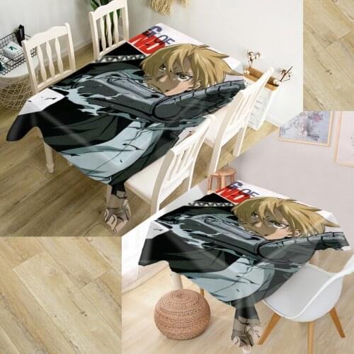 Fullmetal Alchemist Tablecloth Oxford Fabric Square/Rectangular Dust-Proof Table Cover For Party Home Decor TV Covers New 0804