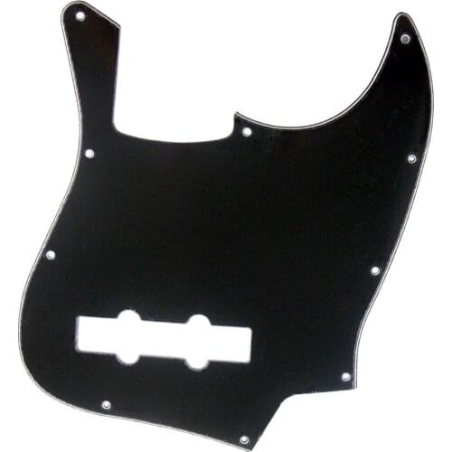 Black PVC 3 Ply Bass Pickguard Scratch Plate for JB Electric Bass Guitar 10 Holes