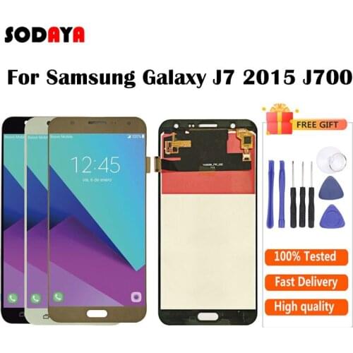 For Samsung Galaxy j7 2015 Display J700 J700F For Galaxy J700F Display LCD Display+Touch Screen Digitizer Assembly