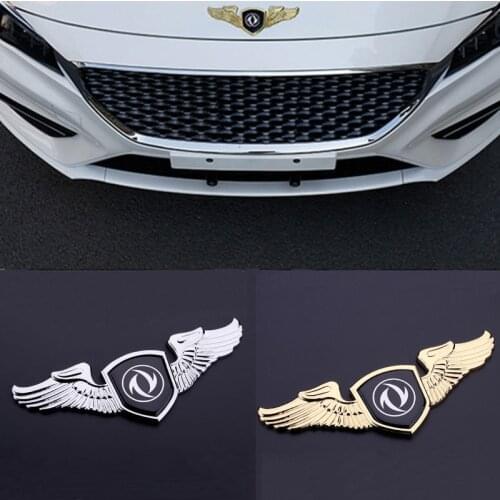 Auto Front Bonnet Emblem Badge Zinc Alloy Wing Decals Car Sticker For Dongfeng Fengshen Cross AX4 AX5 AX7 Fengxing 580 S30 H30