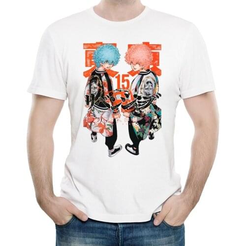 Tokyo Revengers Cosplay T Shirt Manjiro Sano Ken Ryuguji Cartoon Print Summer T-Shirt Anime Casual Top Tee tshirt Costume