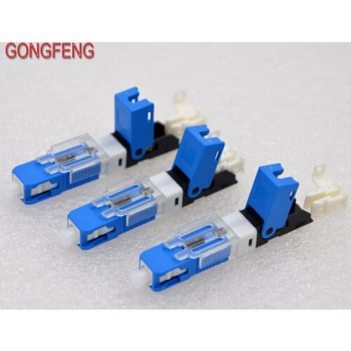 GONGFENG NEW Hot Sell 50PCS Optic Fiber Quick Cold Connector FTTH SC APC UPC Single Mode Fast Connector Special Wholesale