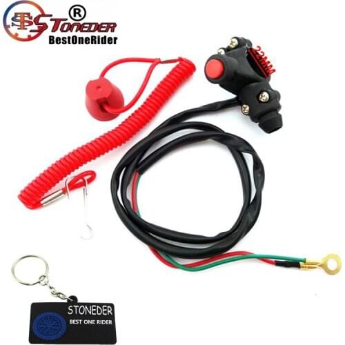 STONEDER Kids ATV Kill Stop Tether Open Safety Switch Push Button For 2 Stroke Pocket Dirt Bike Mini Moto 4 Wheeler Quad