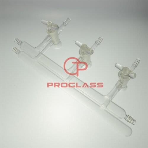 Manifold,Vacuum/Inert Gas,high vacuum hollow glass stopcocks,Three Groups