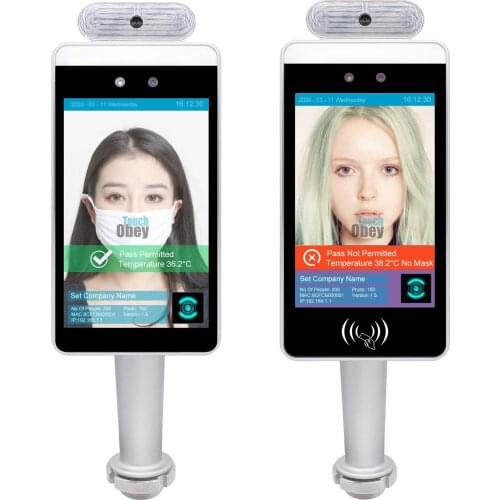HOT! Detection Body Temperature and Face Recognition Machine, Infrared Thermometer non-touch, 8 inch Android Computer, 800*1280