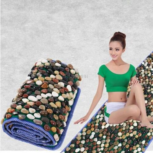 Natural foot massager white hemp foundation stone cobblestone gravel road walking foot massage cushion carpet finger board