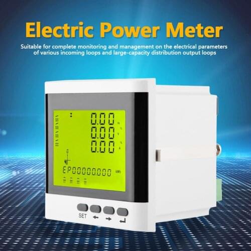 Multi-function Three-phase Programmable Electric Power Meter Digital LED Ammeter Voltmeter