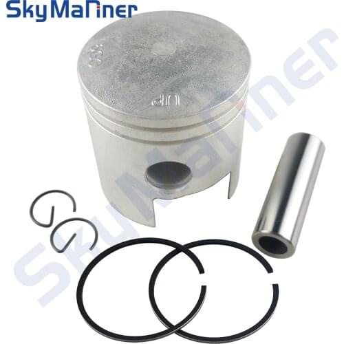 Piston and Piston Ring Set (Std) For Yamaha Outboard Piston Kit 20HP 25HP 6G0-11631-00 / 6G0-11631-00-95/664-11631-01 67mm