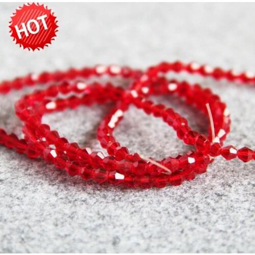 New For Bracelet 4mm Faceted Red AB+ Colorful Glass Crystal Beads Stone Loose Beads 15inch DIY Fashion Jewelry Making Design