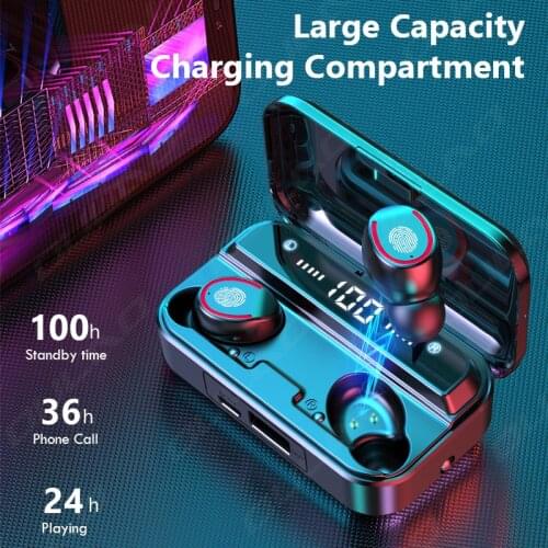 New Wireless Earphone 5D Generations Replica1:1 Bluetooth Earphone Separate Use QI Super Bass with Sensor