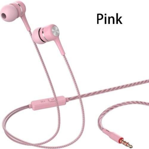 New Fashionable In-Ear Stereo Earphone Braided Wire Headset Music Reflective Line Decoration Comfortable Durable High Quality