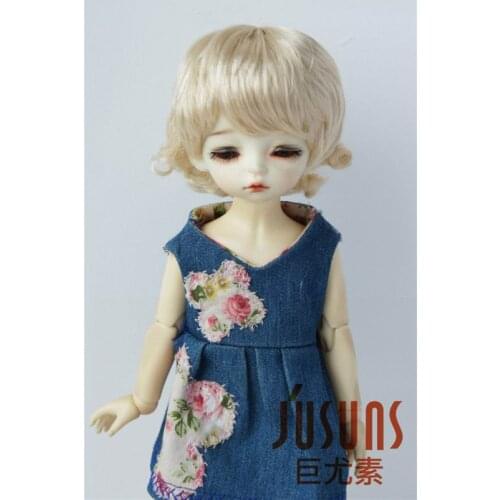 JD047 15-18cm YOSD doll wig 1/6 Classical Curly BJD Wigs for BB doll size size 6-7 inch Synthetic Mohair Doll wig