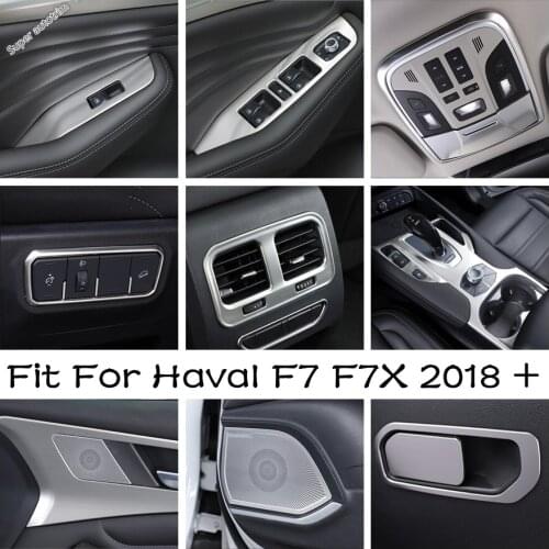 Window Switch / Head Lights Lamp Button / Gear Shift Panel / Gloves Box Handle Buckle Cover Trim For Haval F7 F7X 2018 - 2021