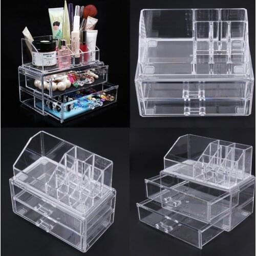 Portable Transparent Makeup Organizer Storage Box Acrylic Makeup Organizer Holder Drawers Box for Makeup Storage