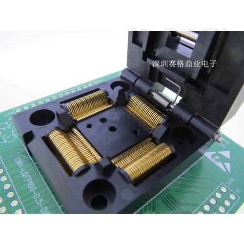 Clamshell IC51-1004-809 LQFP100/DIP100 spacing 0.5mm YAMAICHI IC Burning seat Adapter testing seat Test Socket test bench