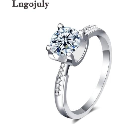 Brand New 925 Sterling Silver Women Ring 1 Carat Moissanite Ring For Women Luxury Engagement Party Silver 925 Wedding Ring