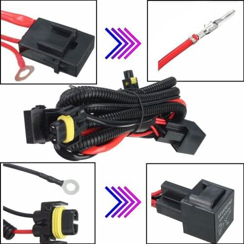 1Pcs Car Fog Light Relay Harness H11 880 Relay Adapter Extension Cable 40A Led Light and Halogen Fog Light Connector
