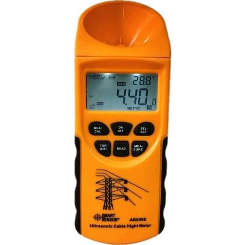 Ultrasonic Cable Height Meter 6 Cables Measurement LCD display Measuring Range( Height 3-23m ,Plane 3-15m) Smart Sensor AR600E