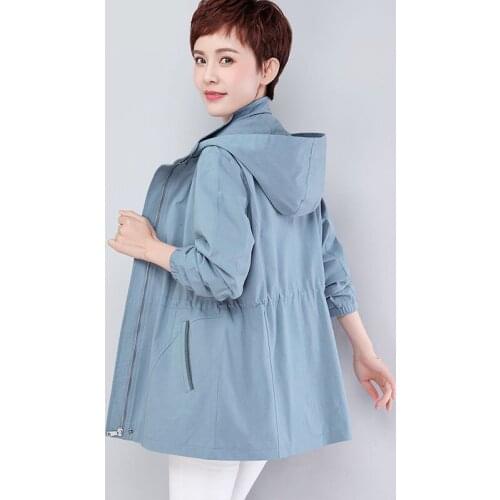 There Are Lining Spring Womens Windbreaker Long 2020 New Hooded Casual Large Size Female Trench Coat Fashion Womens Clothing