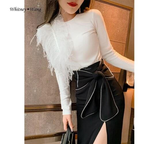 Женские длинные футболки WHITNEY·WANG China At AliExpress