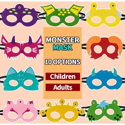 Xibao Halloween Little Monster Childrens Felt Mask Kindergarten Masquerade Dress Up Monster Cartoon Face Mask