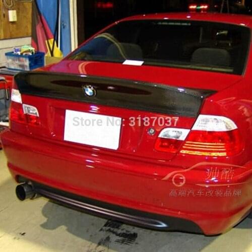 For BMW E46 2DR/4DR Sedan 2001-2005 Carbon Fiber rear boot Wing Spoiler Wing Trunk Lip Boot Cover