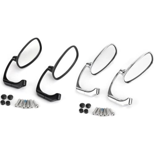 Areyourshop 1 Pair M8 M10 Retro L-Bar Rearview Mirrors For Cafe Racer Bobber Custom Bobber For Ducati For Motorcycle Parts