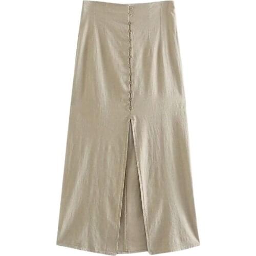 2021 summer womens breasted dress with high waist, slim fit and split long hip skirt DLbsq188