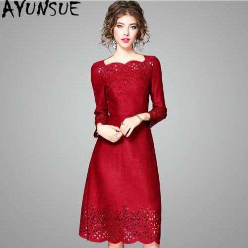 2020 Suede Party Dress Spring Summer Dress Women Clothes Ladies Dresses Vintage Elegant Office Dress Vestidos Robe Femme ZT2009