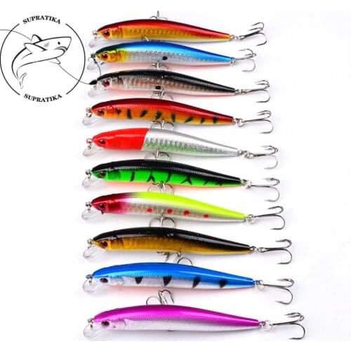 10PCS 3D Eyes Professional Fishing Lure Hard Bait 100mm/8.4g Trolling Jerkbait Wobbler Carp Bass Artificial Bait Tool Wholesale