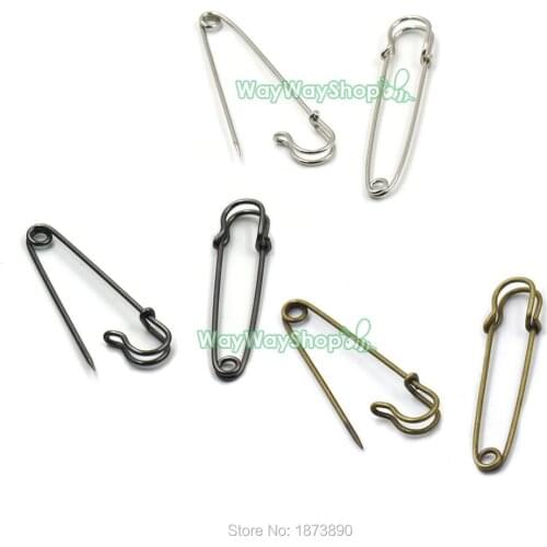 20 PCS Metal Large Pin Rust Proof Safety Oversized 75mm Black Gold Bronze Choice